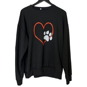 🐾 Paw Print & Hearts 💕 Long Sleeved Sweatshirt